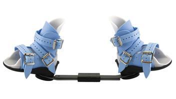 Mitchell AFO Shoes on a Ponseti Bar